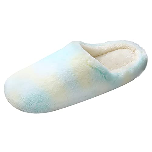 cfpqv Warme Winter Pantoffeln Damen Plüsch Hausschuhe Flauschiges Mit Warmem Plüschfutter Wohnschuhe Gemütliche Leichte Hauspantoffeln Ultraweiche Rutschfeste Sohle Hüttenschuhe Slip On Slipper von cfpqv