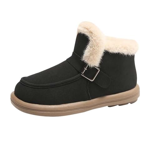 cfpqv Winterboots Damen Gefüttert - Winterstiefel Winterschuhe Plüsch Warme Stiefeletten Schneestiefel Winter Boots Rutschfest Thermostiefel Schlupfstiefel Damenstiefel Kurzschaft Stiefel Halbstiefel von cfpqv