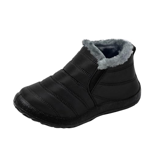 cfpqv Winterschuhe Damen Gefüttert, Winterboots Schneeschuhe Wasserdicht Wanderschuhe Schlupfstiefel Slip On Sneaker Winter Boots Warm Arbeitschuhe Stiefeletten Trekkingschuhe Outdoorschuhe von cfpqv