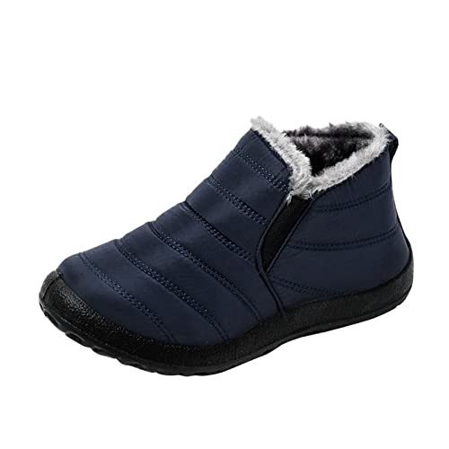 cfpqv Winterschuhe Damen Gefüttert, Winterboots Schneeschuhe Wasserdicht Wanderschuhe Schlupfstiefel Slip On Sneaker Winter Boots Warm Arbeitschuhe Stiefeletten Trekkingschuhe Outdoorschuhe von cfpqv