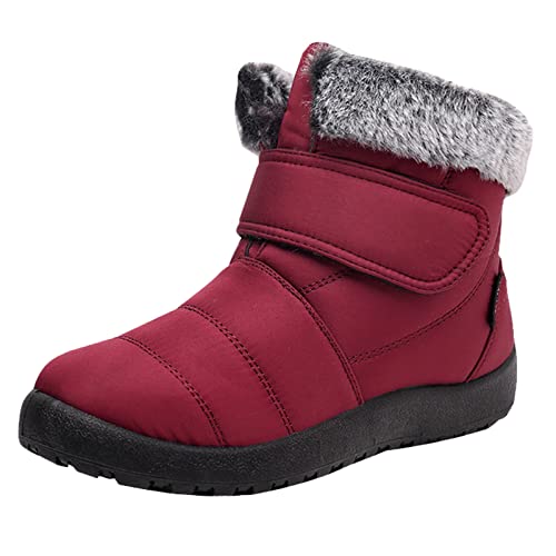 cfpqv Winterschuhe Damen Gefüttert, Winterstiefel Winterboots Wasserdicht Schneestiefel Schlupfstiefel Warm Wanderstiefel Winter Boots Rutschfest Trekkingstiefel Wanderschuhe Outdoor Arbeitschuhe von cfpqv
