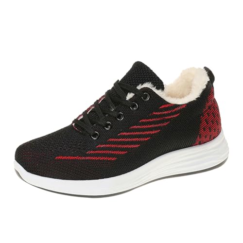 cfpqv Winterschuhe Damen Gefüttert Winterboots Schnürschuh Winter Sportschuhe Turnschuhe Low Top Sneaker Wanderschuhe Arbeitschuhe Winterstiefel Warm Plüsch Halbschuhe Boots Trekkingschuhe von cfpqv