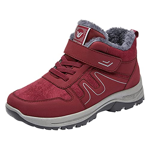 cfpqv Winterschuhe Damen Wasserdicht Schneeschuhe Winterboots Damen Gefüttert Wanderschuhe Trekkingschuhe Rutschfest Outdoorschuhe Sneakers Turnschuh Winter Warm Sportschuhe Outdoor Arbeitschuhe von cfpqv
