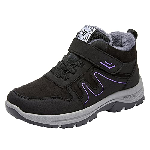 cfpqv Winterschuhe Damen Wasserdicht Schneeschuhe Winterboots Damen Gefüttert Wanderschuhe Trekkingschuhe Rutschfest Outdoorschuhe Sneakers Turnschuh Winter Warm Sportschuhe Outdoor Arbeitschuhe von cfpqv