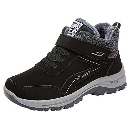 cfpqv Winterschuhe Damen Wasserdicht Winterboots Gefüttert Schneeschuhe Wanderschuhe Winter Warm Sportschuhe Trekkingschuhe Rutschfest Outdoorschuhe Slip On Schuhe Sneakers Turnschuh Arbeitschuhe von cfpqv