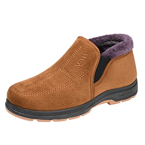 cfpqv Winterschuhe Herren Gefüttert Loafer Slip On Schuhe Sportschuhe Low Top Sneakers rutschfest Wanderschuhe Trekkingschuhe Winter Warm Turnschuh Arbeitschuhe Outdoorschuhe Freizeitschuhe von cfpqv