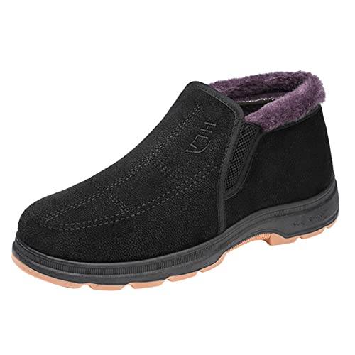 cfpqv Winterschuhe Herren Gefüttert Loafer Slip On Schuhe Sportschuhe Low Top Sneakers rutschfest Wanderschuhe Trekkingschuhe Winter Warm Turnschuh Arbeitschuhe Outdoorschuhe Freizeitschuhe von cfpqv