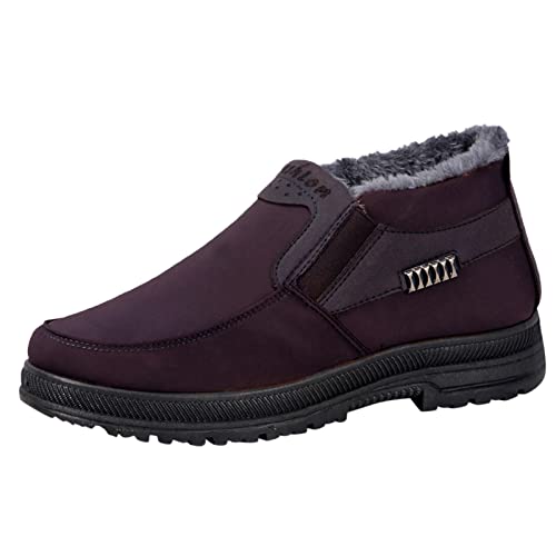 cfpqv Winterschuhe Herren Gefüttert - Wanderschuhe Trekkingschuhe Rutschfest Winterboots Winter Warm Sportschuhe Schneeschuhe Outdoorschuhe Slip On Sneaker Loafer Turnschuh Arbeitschuhe Gr.39-44 von cfpqv