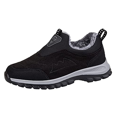cfpqv Winterschuhe Herren Gefüttert Wanderschuhe Trekkingschuhe rutschfest Winterboots Slip On Schuhe Outdoorschuhe Low Top Sneakers Winter Warm Turnschuh Sportschuhe Arbeitschuhe Freizeitschuhe von cfpqv