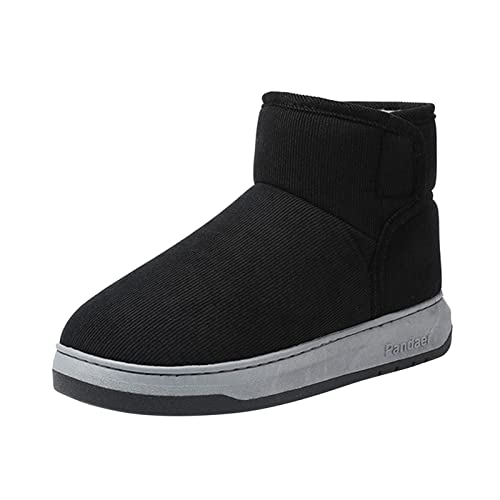 cfpqv Winterschuhe Herren Gefüttert Winterstiefel Warm Winterboots Hausstiefel Schlupfstiefel Flach Winter Outdoor Boots Bequem Arbeitsstiefel Halbstiefel Rutschfest Hausschuhe Kurzschaft Stiefel von cfpqv