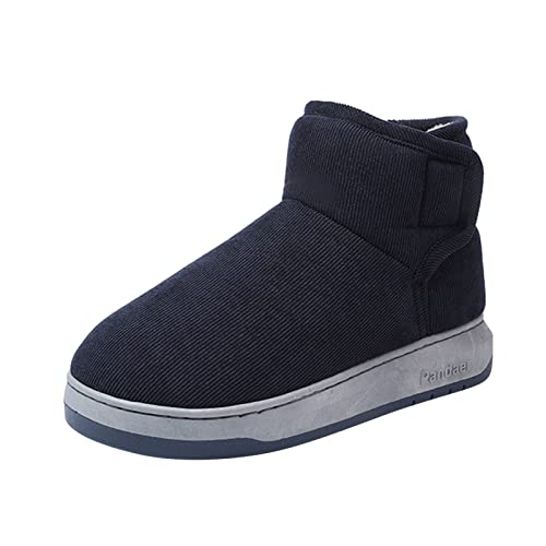 cfpqv Winterschuhe Herren Gefüttert Winterstiefel Warm Winterboots Hausstiefel Schlupfstiefel Flach Winter Outdoor Boots Bequem Arbeitsstiefel Halbstiefel Rutschfest Hausschuhe Kurzschaft Stiefel von cfpqv