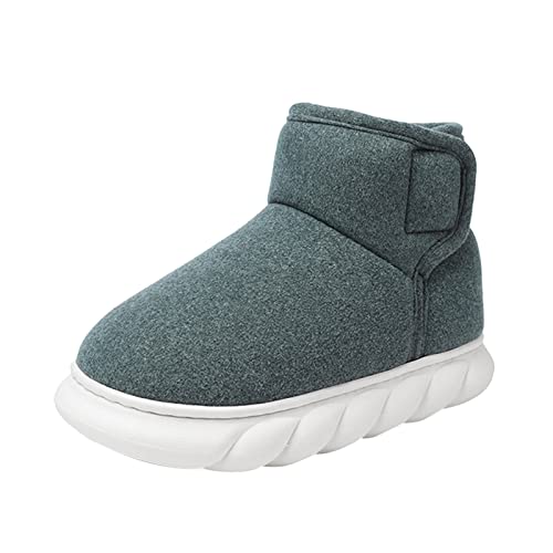 cfpqv Winterschuhe Herren Warm Gefüttert Winterboots Kurzschaft Stiefel Flach Winter Outdoor Boots Bequem Winterstiefel Hausstiefel Rutschfest Hausschuhe Arbeitsstiefel Schlupfstiefel Halbstiefel von cfpqv