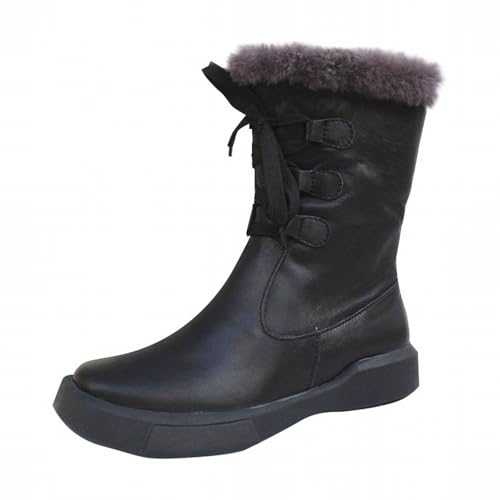 cfpqv Winterstiefel Damen Gefüttert, Reitstiefel Warm Lederstiefel Winterboots Schlupfstiefel Westernstiefel Damenstiefel Kunstleder Stiefeletten Herbst Winter Ankle Boots Arbeitsschuhe Halbstiefel von cfpqv