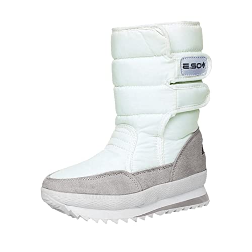 cfpqv Winterstiefel Damen Wasserdicht Schneestiefel Winterschuhe Gefüttert Warm Winterboots Schlupfstiefel Winter Stiefel Boots Wanderstiefel Trekkingstiefel Outdoorschuhe Wanderschuhe Arbeitsstiefel von cfpqv