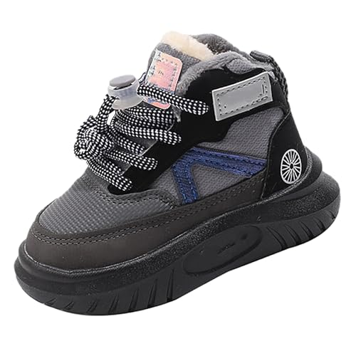 cfpqv Winterstiefel Kinder Schnürstiefel Mädchen Jungen Gefütterte Warm Winterschuhe Winter Sneaker Hallenschuhe rutschfeste Turnschuhe Sportschuhe Kinderschuhe Babyschuhe Babystiefel Kinderstiefel15 von cfpqv