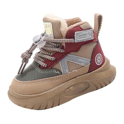 cfpqv Winterstiefel Kinder Schnürstiefel Mädchen Jungen Gefütterte Warm Winterschuhe Winter Sneaker Hallenschuhe rutschfeste Turnschuhe Sportschuhe Kinderschuhe Babyschuhe Babystiefel Kinderstiefel27 von cfpqv