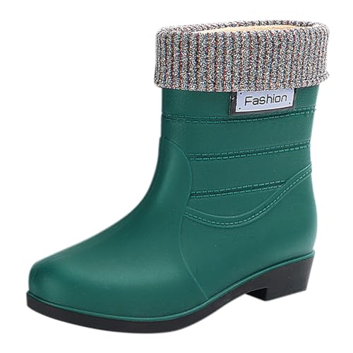 cfpqv Women's Spring Summer Autumn And Winter Short Tube Medium Tube Plus Velvet Cotton Removable And Washable Outdoor Fashion Work Fishing Car Wash Kitchen Non Slip Warm Rain Boots Winter (Green, 36) cfpqv Women's Spring Summer Autumn And Winter Short Tube Medium Tube Plus Velvet Cotton Removable And Washable Outdoor Fashion Work Fishing Car Wash Kitchen Non Slip Warm Rain Boots Winter (Green, 36) von cfpqv