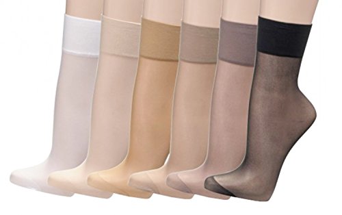 10 Paar Feinsöckchen, 20 den 22 dtex=20 den make-up CH-819 (One Size, Make-up) von ch-home-design