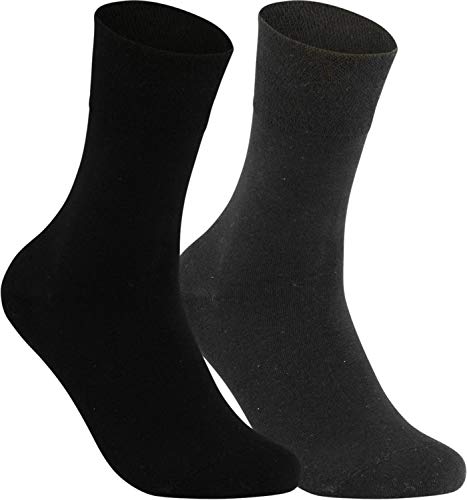 Herren Socken, Übergröße XXL-XXXL Strümpfe ''Ganz ohne Gummi'' Schwarz,Anthrazit''2 Paar'' CH-1034 (XXL (50-52) von ch-home-design