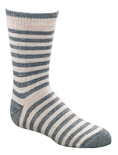ch-home-design Kinder Alpaka-Söckchen * 2er-Bündel Alpaka Wolle kindersocken CH-3120 (35-38) Beige Ringel 2er-Pack von ch-home-design
