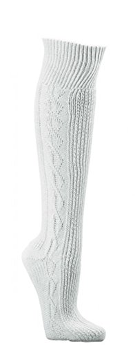 ch-home-design Trachtensocken Trachtenstrümpfe Kniebundhosen-reinweiß Strümpfe 686 (43-46) von ch-home-design
