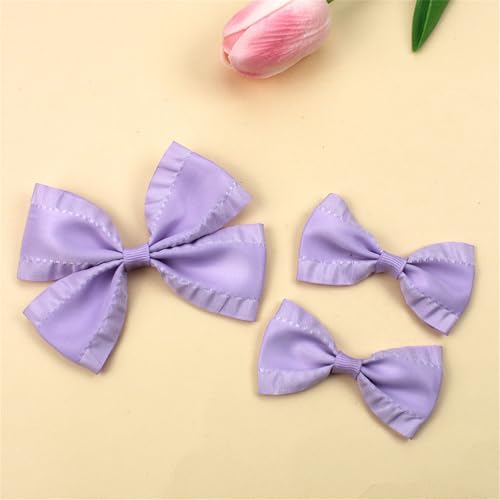 2 Stück Haarschleife Schleifen Haarspangen Haarschleife, Mehrfarbig Schleife Haarschmuck Haarklammern Haarclips für Mädchen Kinder (G) von champracer