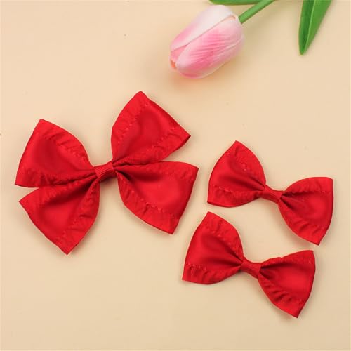 2 Stück Haarschleife Schleifen Haarspangen Haarschleife, Mehrfarbig Schleife Haarschmuck Haarklammern Haarclips für Mädchen Kinder (H) von champracer