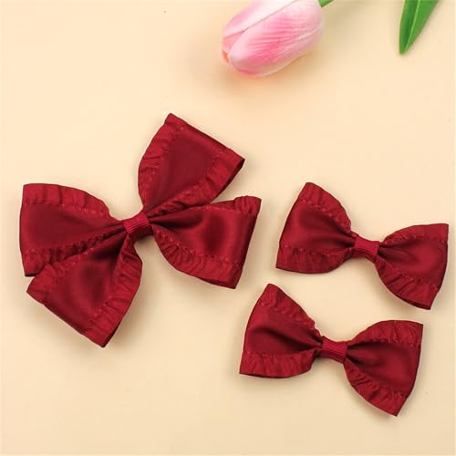 2 Stück Haarschleife Schleifen Haarspangen Haarschleife, Mehrfarbig Schleife Haarschmuck Haarklammern Haarclips für Mädchen Kinder (J) von champracer