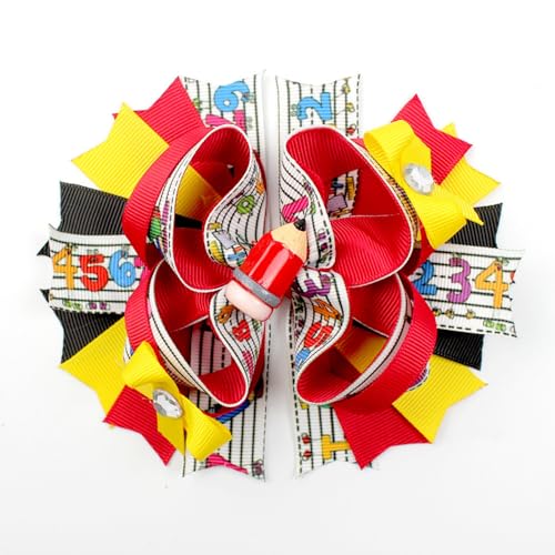 2 Stück Schleife Haarschmuck, Haarspangen für Mädchen, Haarschmuck Schleife Baby Haarspangen, Kinder Haarschmuck für Teens Kleinkinder Kindertag Partygeschenke (D) von champracer