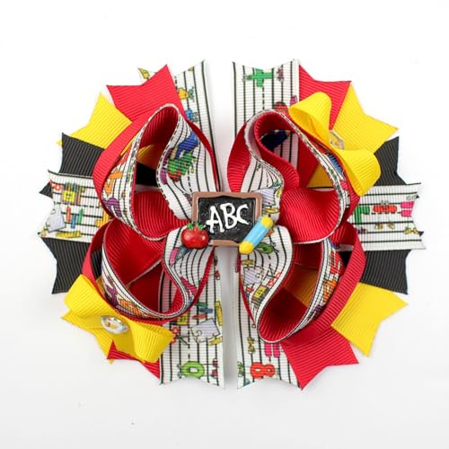 2 Stück Schleife Haarschmuck, Haarspangen für Mädchen, Haarschmuck Schleife Baby Haarspangen, Kinder Haarschmuck für Teens Kleinkinder Kindertag Partygeschenke (H) von champracer