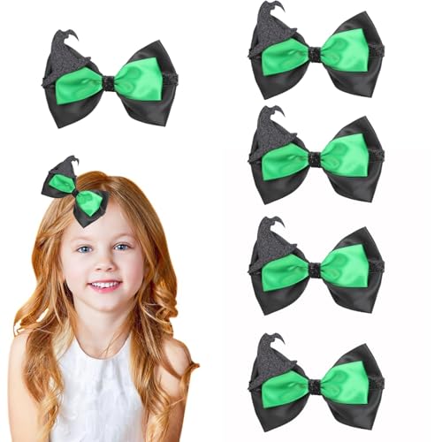 5 Stück Haarschleife Haarspangen, Rutschfeste Metall-Druckknöpfe Haarspangen, Haarschleifen aus Satin Haarspangen, für Mädchen Kinder Teenager Damen (E) von champracer