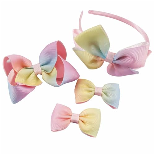 8 Stück Haarreifen mit Schleife, Modischer Haarreifen Damen-Haar, Niedliche Stirnband mit Schleife, für Frauen Mädchen Haarstyling (D) von champracer