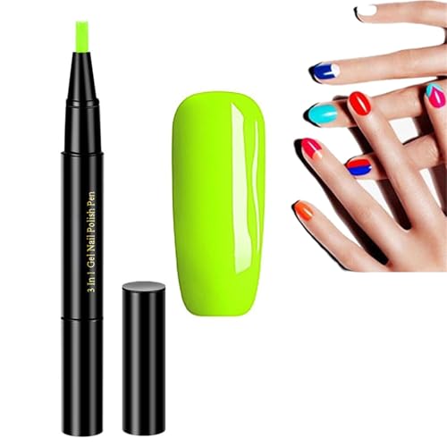 Gestufter Nagellackstift, Nagellackstift, 3 In 1 Bleistift Nagellack für Frauen Und MäDchen Keine Notwendigkeit für Externe Beschichtung, Nagellack Stift (O-15) von champracer