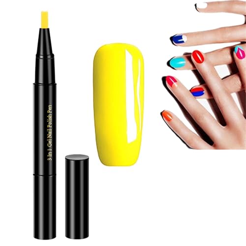 Gestufter Nagellackstift, Nagellackstift, 3 In 1 Bleistift Nagellack für Frauen Und MäDchen Keine Notwendigkeit für Externe Beschichtung, Nagellack Stift (P-16) von champracer