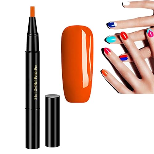 Gestufter Nagellackstift, Nagellackstift, 3 In 1 Bleistift Nagellack für Frauen Und MäDchen Keine Notwendigkeit für Externe Beschichtung, Nagellack Stift (Q-17) von champracer