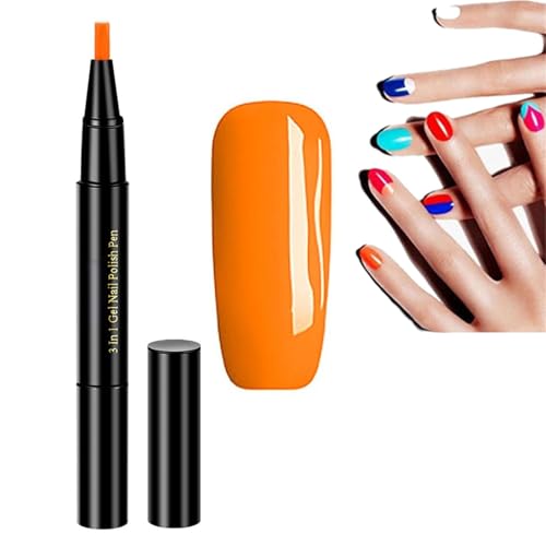 Gestufter Nagellackstift, Nagellackstift, 3 In 1 Bleistift Nagellack für Frauen Und MäDchen Keine Notwendigkeit für Externe Beschichtung, Nagellack Stift (S-19) von champracer