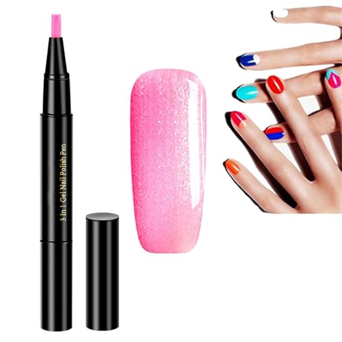 Gestufter Nagellackstift, Nagellackstift, 3 In 1 Bleistift Nagellack für Frauen Und MäDchen Keine Notwendigkeit für Externe Beschichtung, Nagellack Stift (T-20) von champracer
