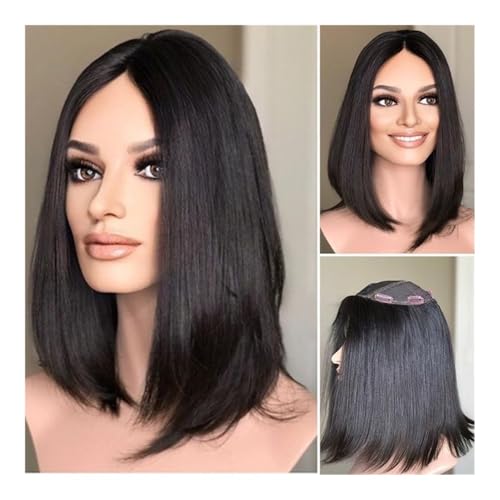 Langhaarperücke, 8 x 8 Zoll glattes Haarteil, Perücke, for Frauen mit Haarausfall oder dünner werdendem Haar(18 inch) von changgengyi