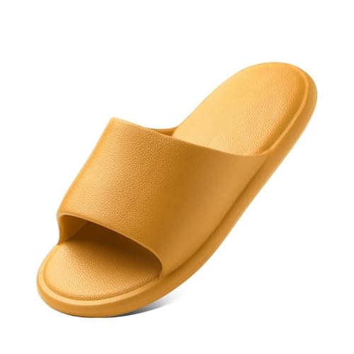 changgengyi Duschpantoffel, Coole EVA-Badezimmer-Hausschuhe for Damen – weiche Duschsandalen for den Innenbereich(Yellow,40 EU) von changgengyi