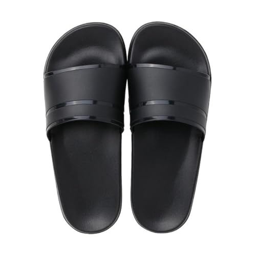 changgengyi Duschpantoffel, EVA-Badeschuhe for Paare – Weiche Hausschuhe for drinnen und draußen for Sie und Ihn(Black,44 EU) von changgengyi