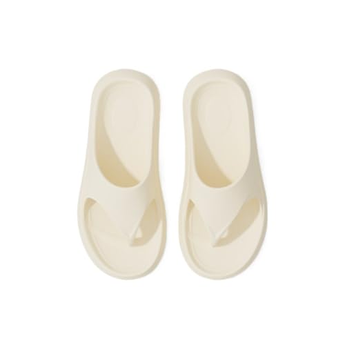 changgengyi Duschpantoffel, EVA-Flip-Flops mit dicker Sohle for Herren und Sommer-Hausschuhe for Damen for draußen/zu Hause(White,39 EU) von changgengyi