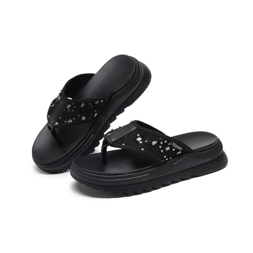 changgengyi Duschpantoffel, Flip-Flops for Herren mit dicker Sohle – Sommer-Outdoor-Hausschuhe for Anklippen(44 EU) von changgengyi