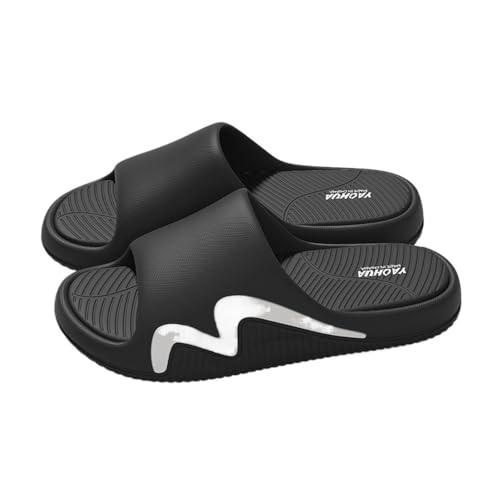 changgengyi Duschpantoffel, Herren Sommer EVA Sandalen Hausschuhe - Dicke Sohle Casual Outdoor Sports Slide(Black,44 EU) von changgengyi
