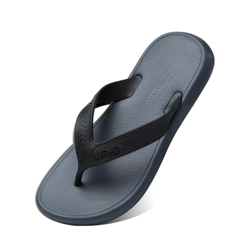 changgengyi Duschpantoffel, Sommer-Flip-Flops for Herren – Rutschfeste Strandsandalen for Meer und Pool(Grayblack,42 EU) von changgengyi