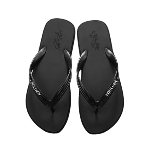 changgengyi Duschpantoffel, Sommer-Flip-Flops for Herren – atmungsaktive Outdoor-Sandalen for die Freizeit(Black,43 EU) von changgengyi