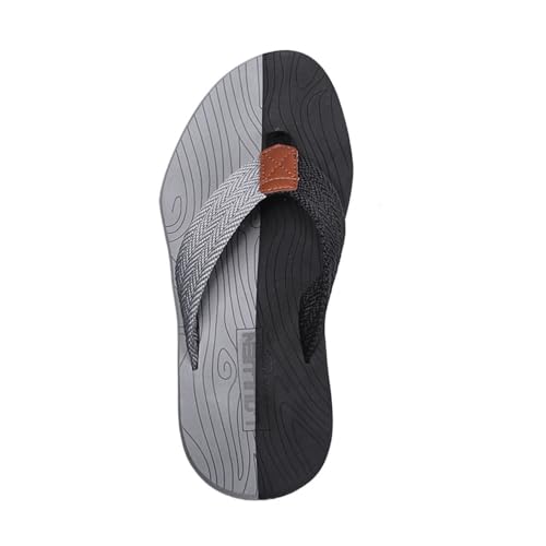 changgengyi Duschpantoffel, Sommer-Flip-Flops for Herren – leichte Strandsandalen, trendig und bequem(BlackGray,43 EU) von changgengyi
