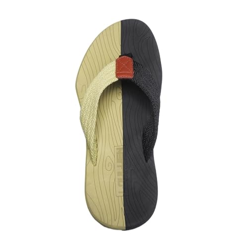 changgengyi Duschpantoffel, Sommer-Flip-Flops for Herren – leichte Strandsandalen, trendig und bequem(BlackGreen,45 EU) von changgengyi
