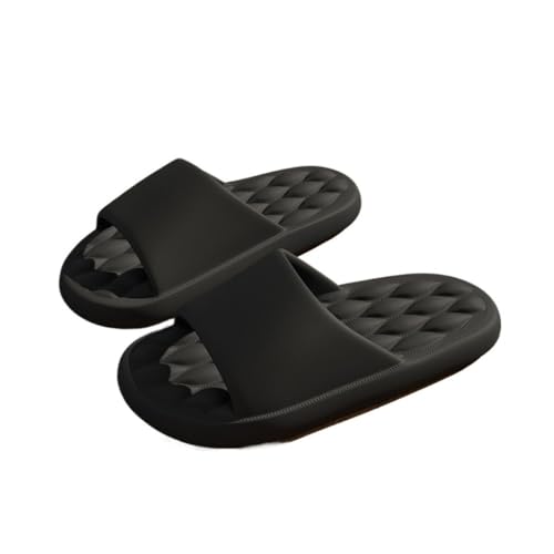 changgengyi Duschpantoffel, Sommer-Haus- und Badezimmersandalen, bequeme Hausschuhe for den Haushalt(Black,41 EU) von changgengyi