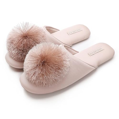 changgengyi Duschpantoffel, Warme Winterhausschuhe for Damen – gemütliche Hausschuhe for zu Hause(Champagne,37 EU) von changgengyi