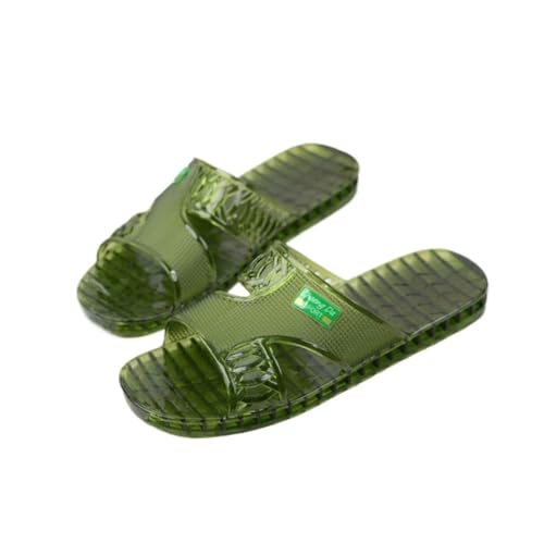 changgengyi Duschpantoffel, Wasserdichte Sommer-Hausschuhe for Herren for Badezimmer und Komfort im Freien(Green,45 EU) von changgengyi